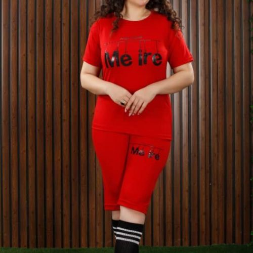 خرید عمده تیشرت شلوارک اسپان لاکرا - ست تاب شلوارک زنانه عمده