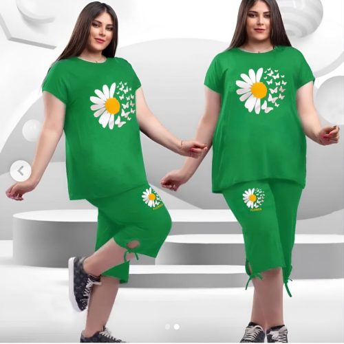 خرید عمده ست تاپ شلوارک قواره دار سوپر اسپان لاکرا - ست تاب شلوارک زنانه عمده