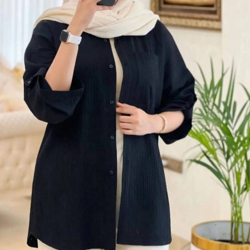 خرید عمده شومیز آستین گت دار آیوا - شومیز زنانه عمده