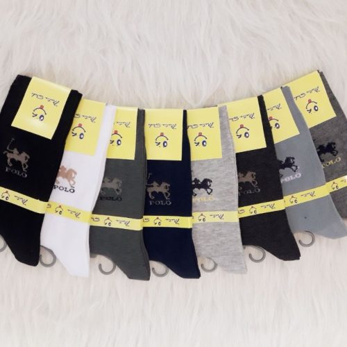 خرید عمده جوراب ساقدار مردانه اعلا طرح polo - جوراب مردانه عمده