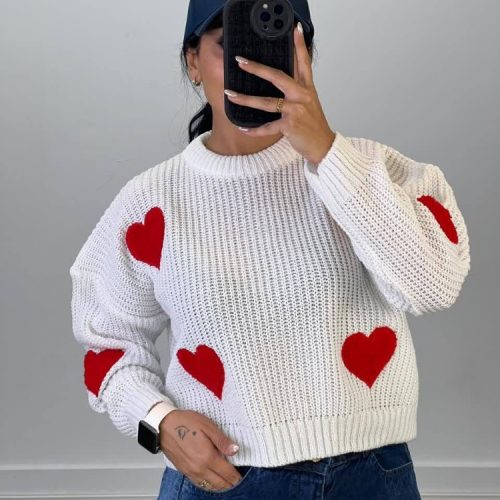 فروش عمده بلوز بافت قلب کد 132252