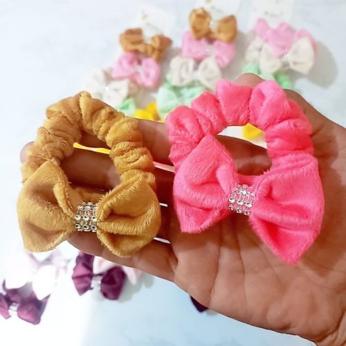 کش پاپیونی مخمل کد 137005 - خرید آرایش مو عمده