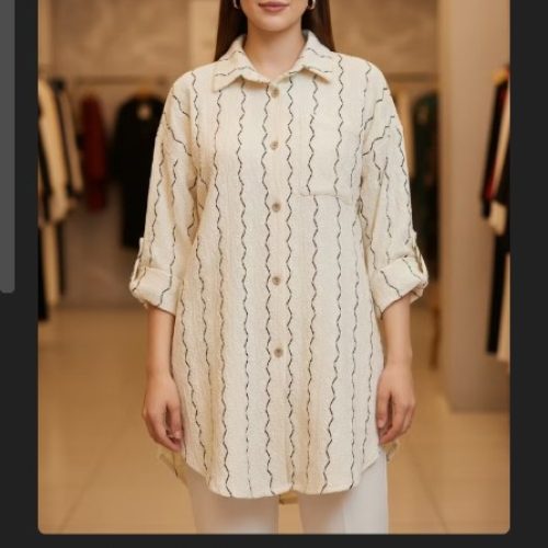 مانتو جلو باز مزاکشی کد 134371 - خرید تونیک زنانه عمده