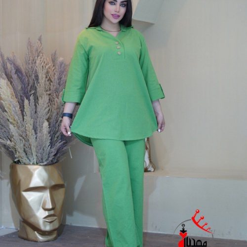 خرید عمده ست تونیک شلوار یقه ۳ دکمه