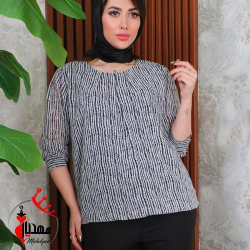 خرید عمده شومیز زنانه راه راه طرح سایه