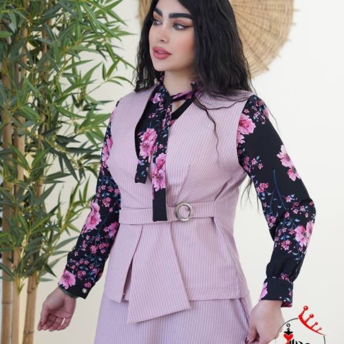 خرید عمده ست سارافون دوتیکه سگک دار - ست تونیک شلوار زنانه عمده