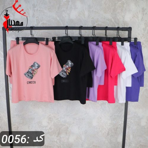 خرید عمده ست کراپ شورتک دلار - ست تاب شلوارک زنانه عمده
