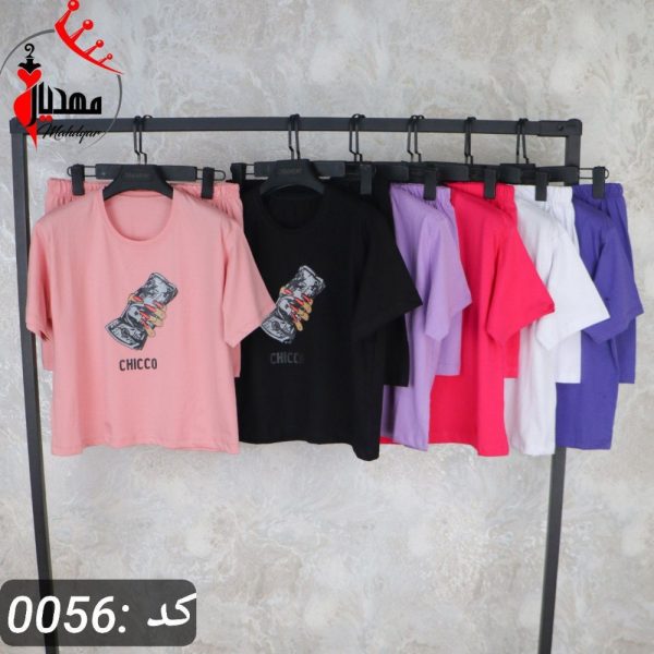 خرید عمده ست کراپ شورتک دلار - ست تاب شلوارک زنانه عمده