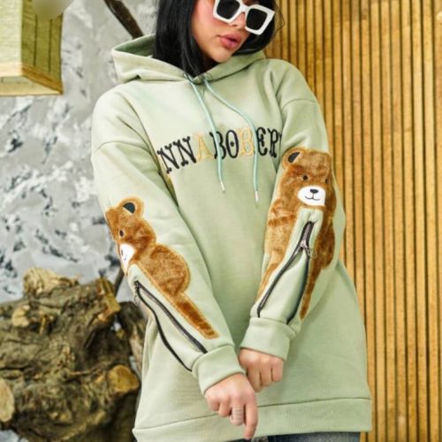 فروش عمده هودی آستین زیپ تدی کد 132559