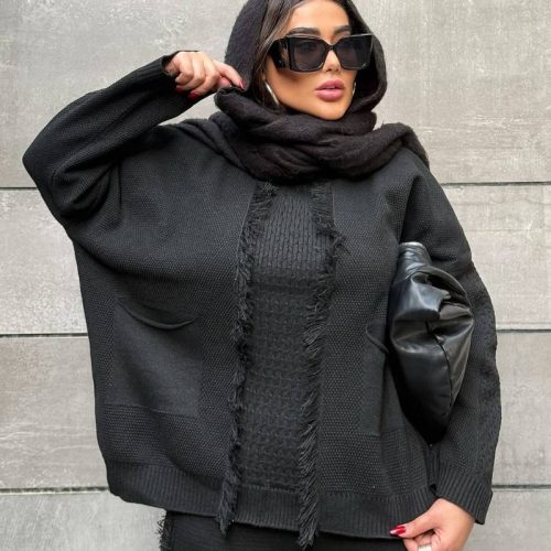 فروش عمده ست بلوز شلوار بافت ریش کد 132612