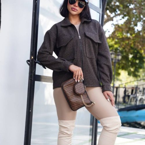 فروش عمده کت جلو زیپ دوجیب کد 133140