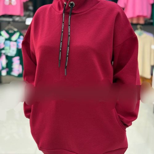 هودی قواره دار بیسیک کد 133614 - خرید کاپشن و هودی زنانه عمده