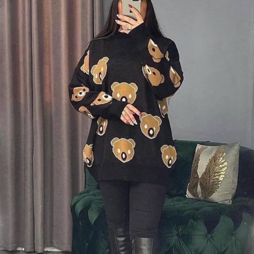 تونیک بافت خرسی کد 133886 - خرید بلوز تک زنانه عمده