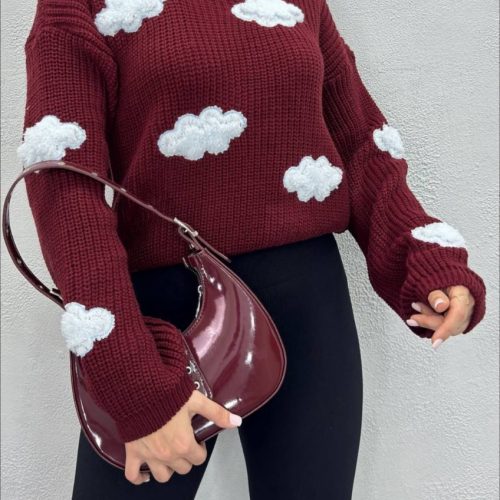 کراپ بافت ابر کد 134139 - خرید تاپ و تیشرت زنانه عمده