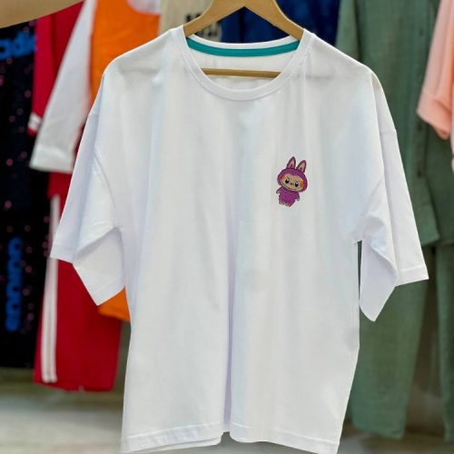 تیشرت قواره باکسی کد 135963 - خرید تاپ و تیشرت زنانه عمده