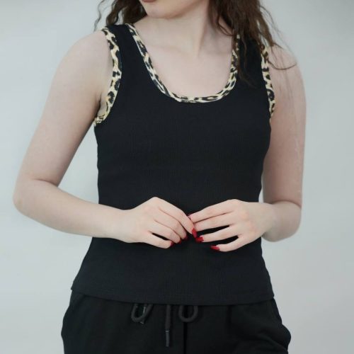 تاپ پلنگی کد 136712 - خرید تاپ و تیشرت زنانه عمده