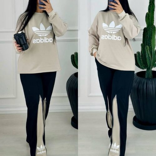 ست بلوز و شلوار آدیداس کد 137322 - خرید ست بلوز شلوار زنانه عمده