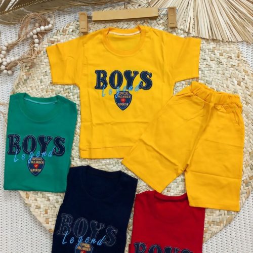 بلوز شلوارک پسرانه طرح Boys فروش عمده پوشاک