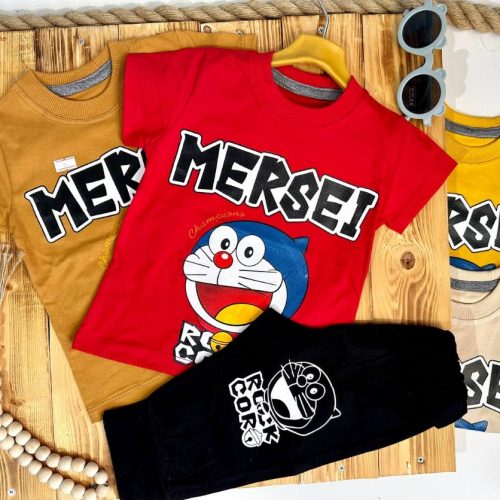خرید عمده👫تیشرت شلوارک پسرانه چاپ mersei