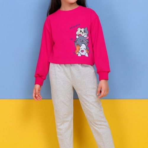 کراپ/شلوار دخترانه # کد 136874 - خرید ست بلوز شلوار دخترانه عمده