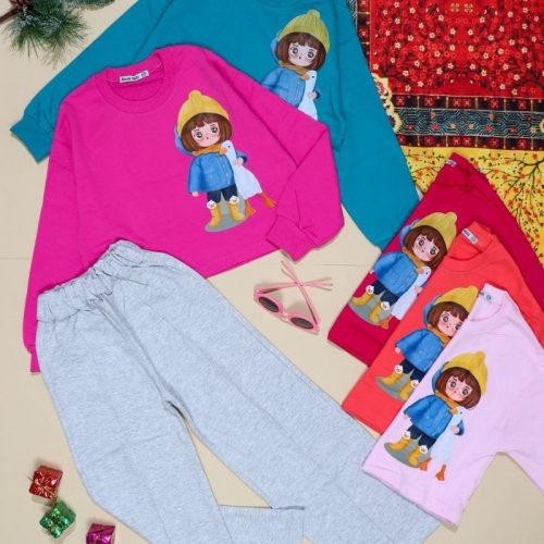 کراپ/شلوار دخترانه # کد 139599 - خرید ست بلوز شلوار دخترانه عمده