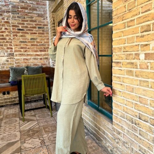 خرید عمده ️ست پیراهن شلوار صوفیا ️ کد6935 - مانتو زنانه عمده