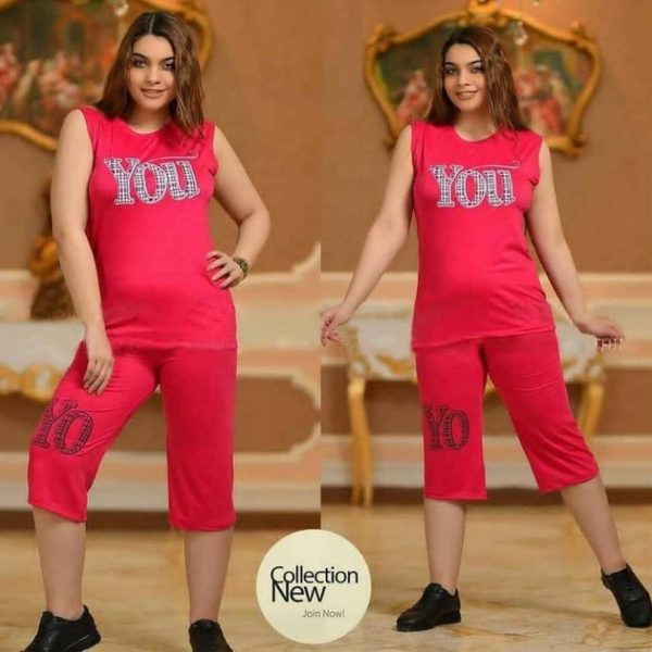 خرید عمده تاپ و شلوارک you - ست تاب شلوارک زنانه عمده