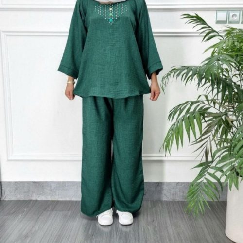 خرید عمده ست تونیک و شلوار گلدوزی - ست تونیک شلوار زنانه عمده