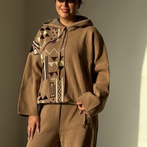 فروش عمده ست بافت هودی شلوار ترک کد 132191