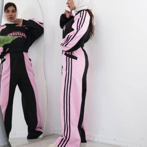 فروش عمده ست کراپ شلوار بگ کالیفرنیا کد 132567