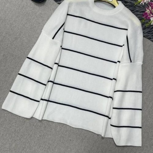 بلوز لش راه راه پینترستی کد 133538 - خرید تونیک زنانه عمده