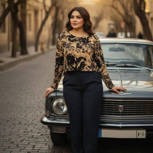 تونیک جلو دکمه سنتی کد 133823 - خرید بلوز تک زنانه عمده