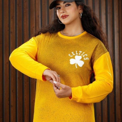 بلور آستین دار چاپ پیستولری کد 133938 - خرید تاپ و تیشرت زنانه عمده