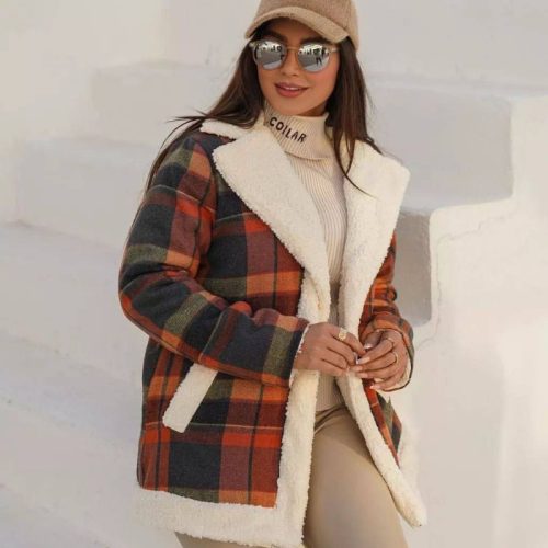 کاپشن تو خز جیب فیل تاپ کد 134184 - خرید کاپشن و هودی زنانه عمده