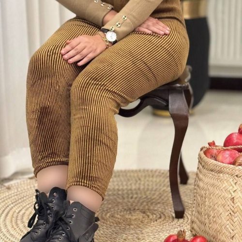 شلوار مخمل کبریتی رنگی کد 134191 - خرید شلوار زنانه عمده