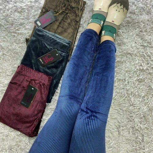 شلوار مخمل کبریتی رنگی کد 134193 - خرید شلوار زنانه عمده