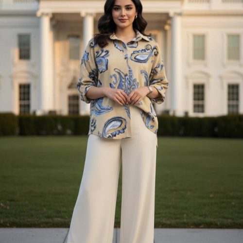 مانتو طرح ترمه کد 134268 - خرید مانتو زنانه عمده