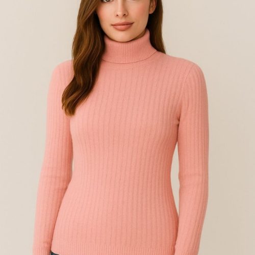 بلوز آستین دار یقه اسکی کد 134588 - خرید تاپ و تیشرت زنانه عمده