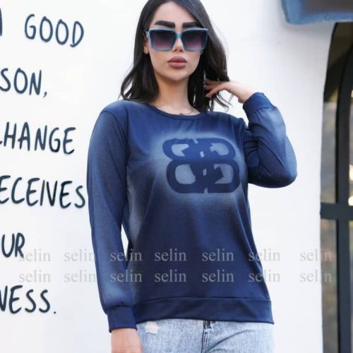 بلوز آستین دار کد 134809 - خرید بلوز تک زنانه عمده