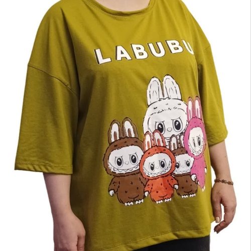 تیشرت چاپ لبوبو کد 135283 - خرید تاپ و تیشرت زنانه عمده