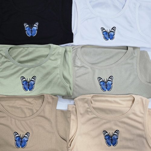 کراپ پروانه کد 135291 - خرید تاپ و تیشرت زنانه عمده