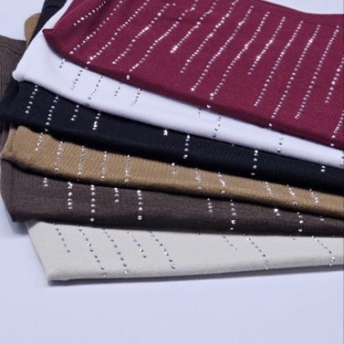 تاپ بندی نگینی کد 135294 - خرید تاپ و تیشرت زنانه عمده