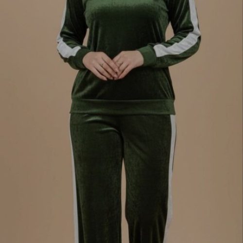 ست بلوز و شلوار مخمل کد 135298 - خرید ست بلوز شلوار زنانه عمده