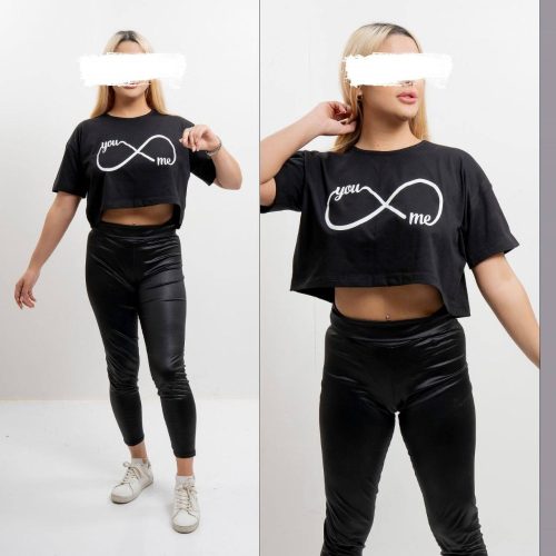 کراپ چاپ بینهایت کد 136058 - خرید تاپ و تیشرت زنانه عمده