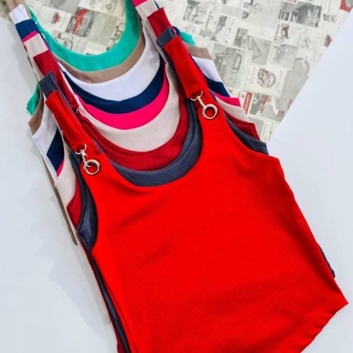 نیم تنه کراپ یقه اشکی کد 136254 - خرید تاپ و تیشرت زنانه عمده