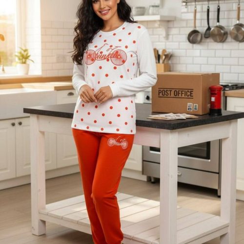 ست اسپرت چاپی کد 137586 - خرید ست تیشرت شلوار زنانه عمده