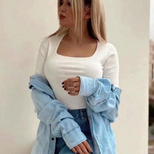 بلور یقه خشتی کد 137595 - خرید بلوز تک زنانه عمده