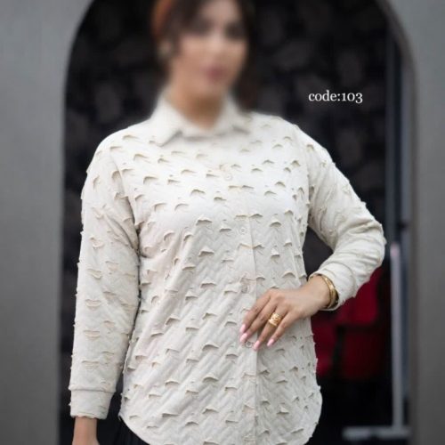 شومیز زاپ دار کد 133534 - خرید شومیز زنانه عمده