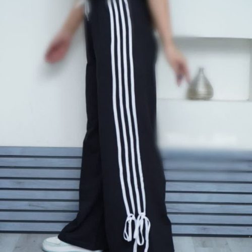 شلوار بگ نواری، قد 110 کد 133666 - خرید شلوار زنانه عمده