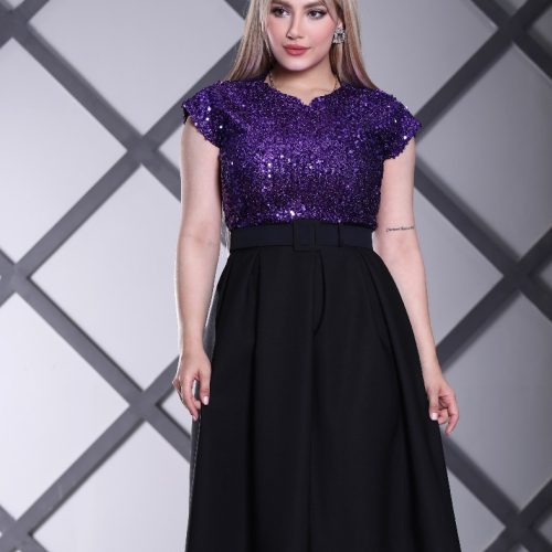 خرید عمده پیراهن مجلسی 2224 , بادمجونی و سرخابی